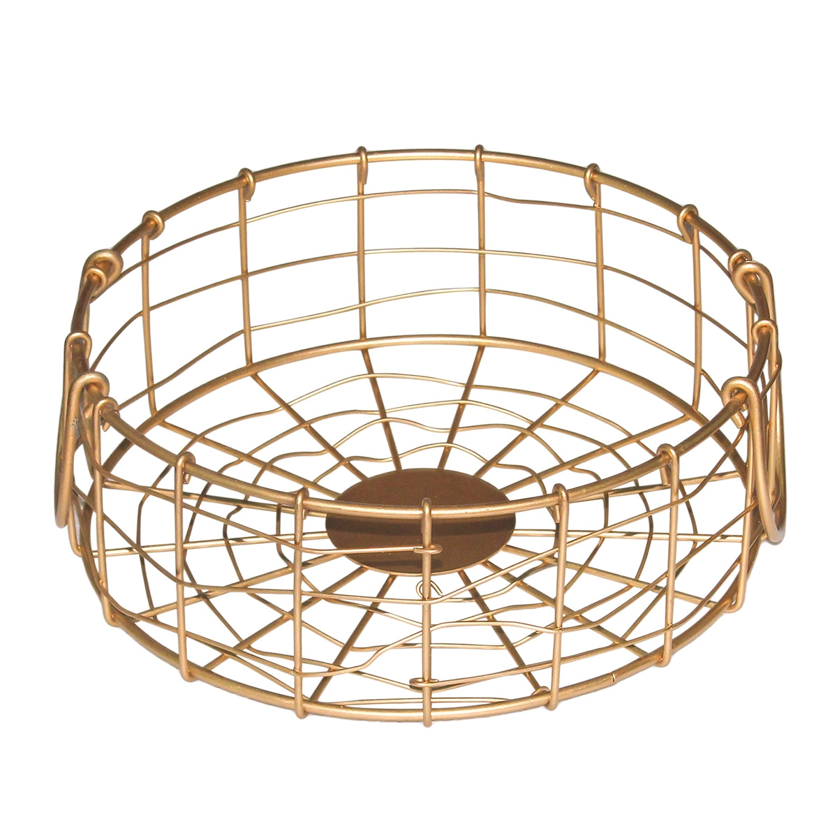 Gold Round Baskets w/ Handles