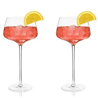 Crystal Stemmed Amaro Spritz Glasses - Set of 2