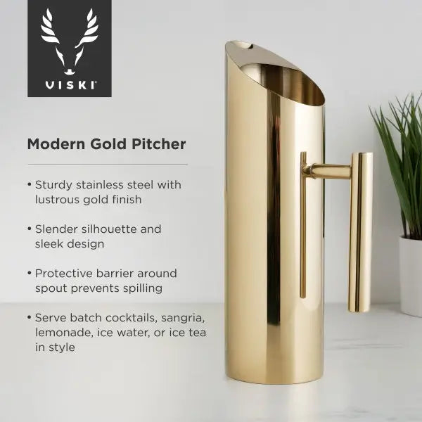 Modern Gold Drink Pitcher