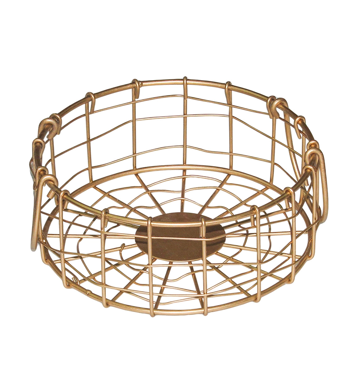 Gold Round Baskets w/ Handles