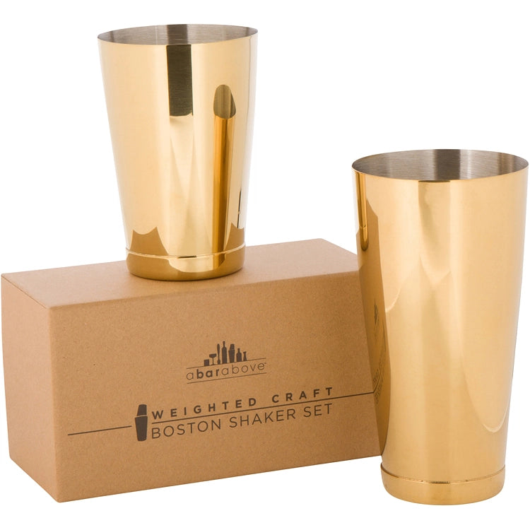 Gold Boston Bar Shaker (Weighted Gold)