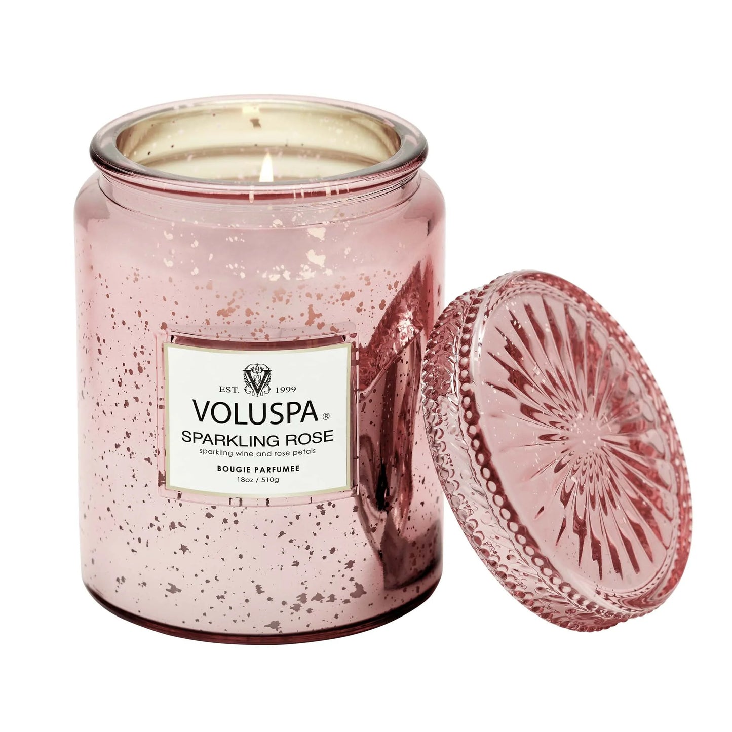 Sparkling Rose Large Speckled Jar Candle