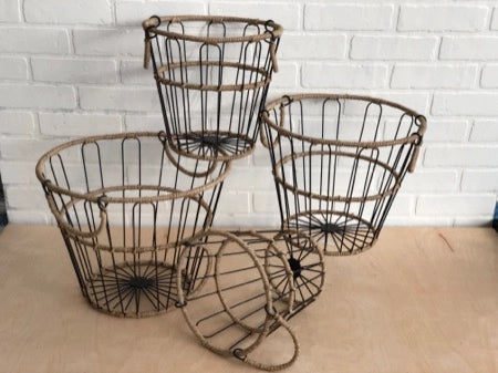 Jute + Iron Handled Baskets