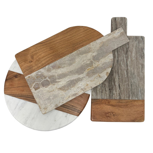 Marble & Acacia Serving Board