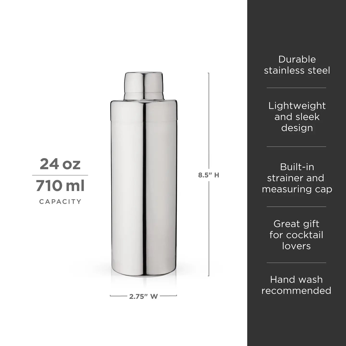 Stainless Steel Cocktail Shaker