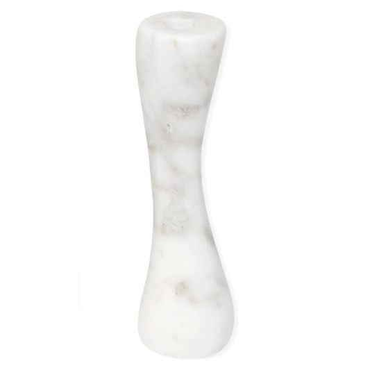 Sm. White Marble Pillar Candle Holder