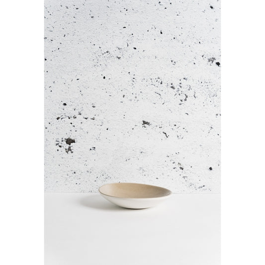 Stoneware Dessert Plate - Matte White/Linen