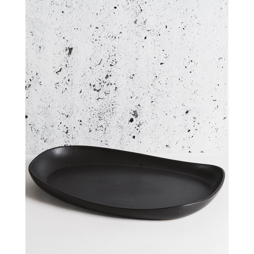 Stoneware Long Serving Platter - Matte Black