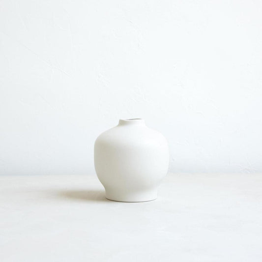 Wide Blossom Vase - White
