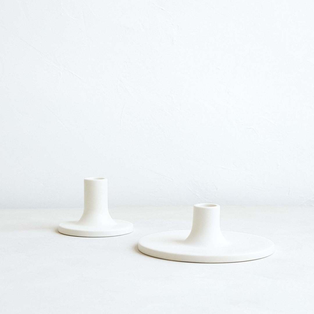 Ceramic Taper Holder Medium - White