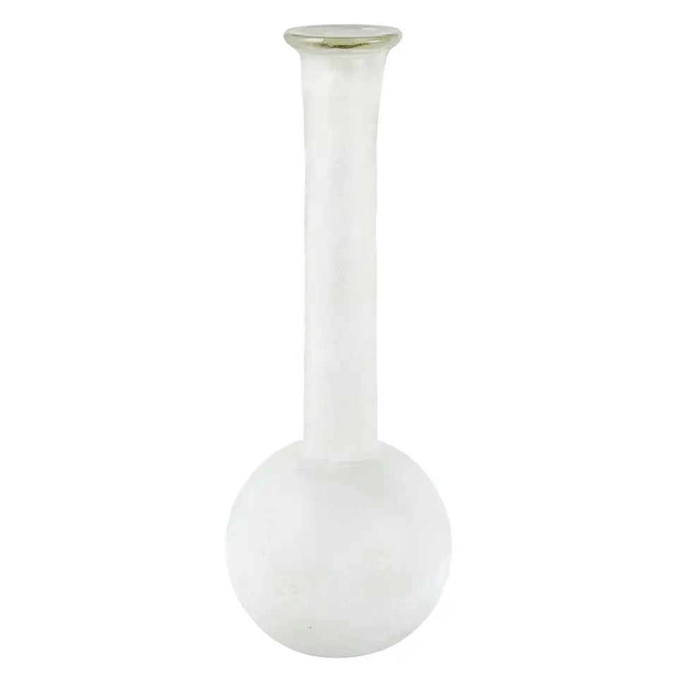 Frosted White Glass Vase