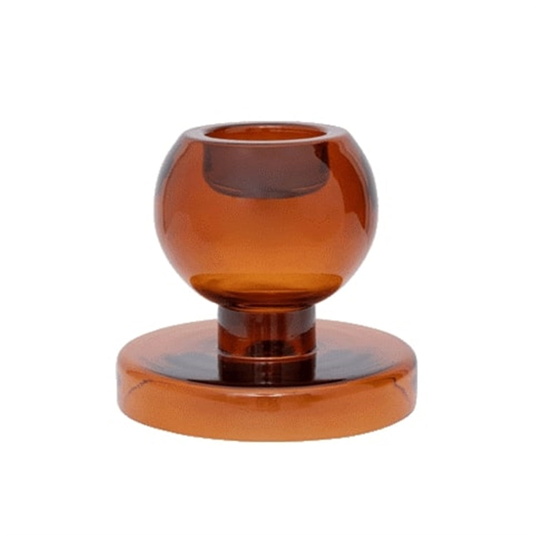 Apricot Orange Recycled Glass Candle Holder
