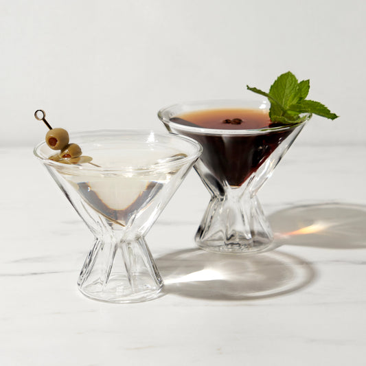 Double Walled Martini Glasses - Set of 2