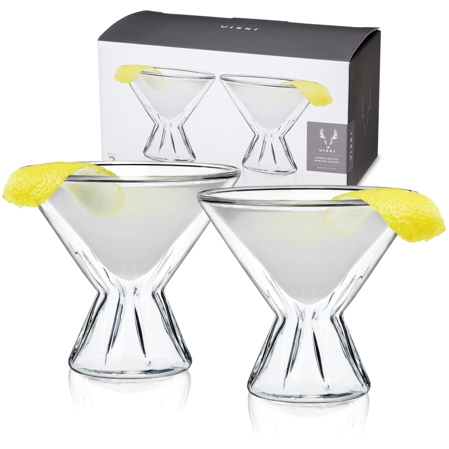 Double Walled Martini Glasses - Set of 2