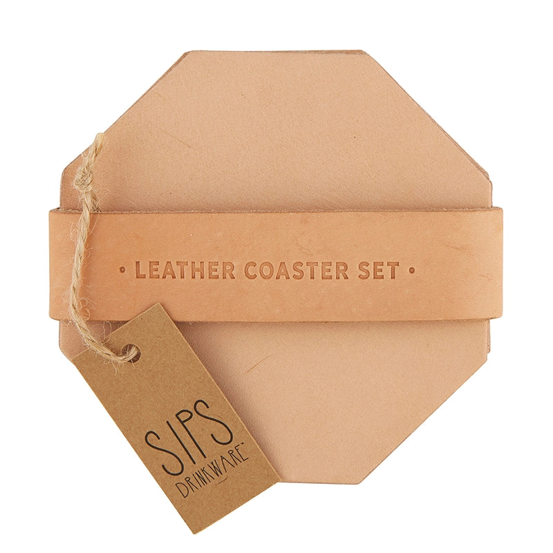Leather Coaster Set
