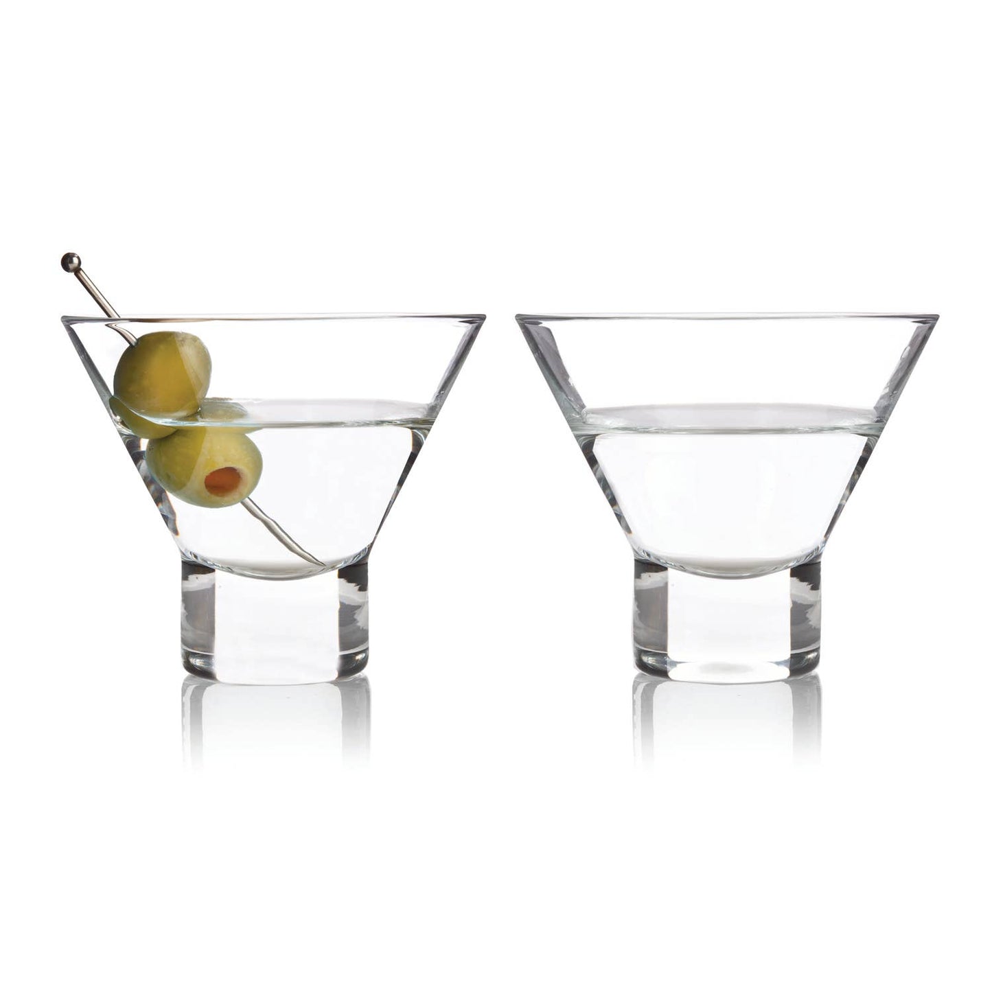 Stemless Martini Glass Set