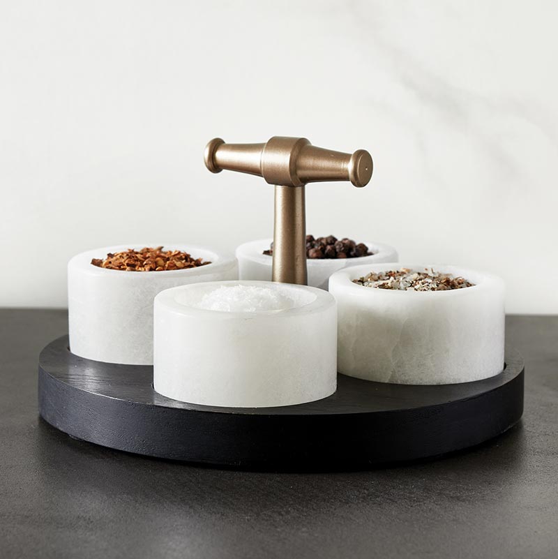 Wood and Alabaster Stand