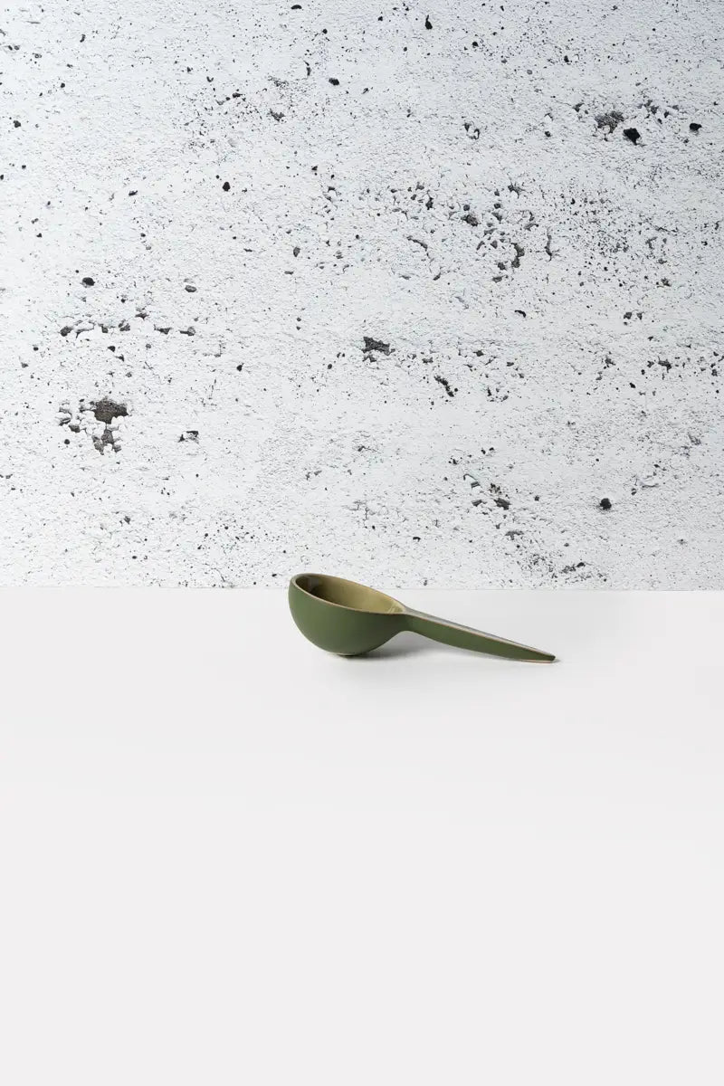Stoneware Spoon - Matte/Glazed Green