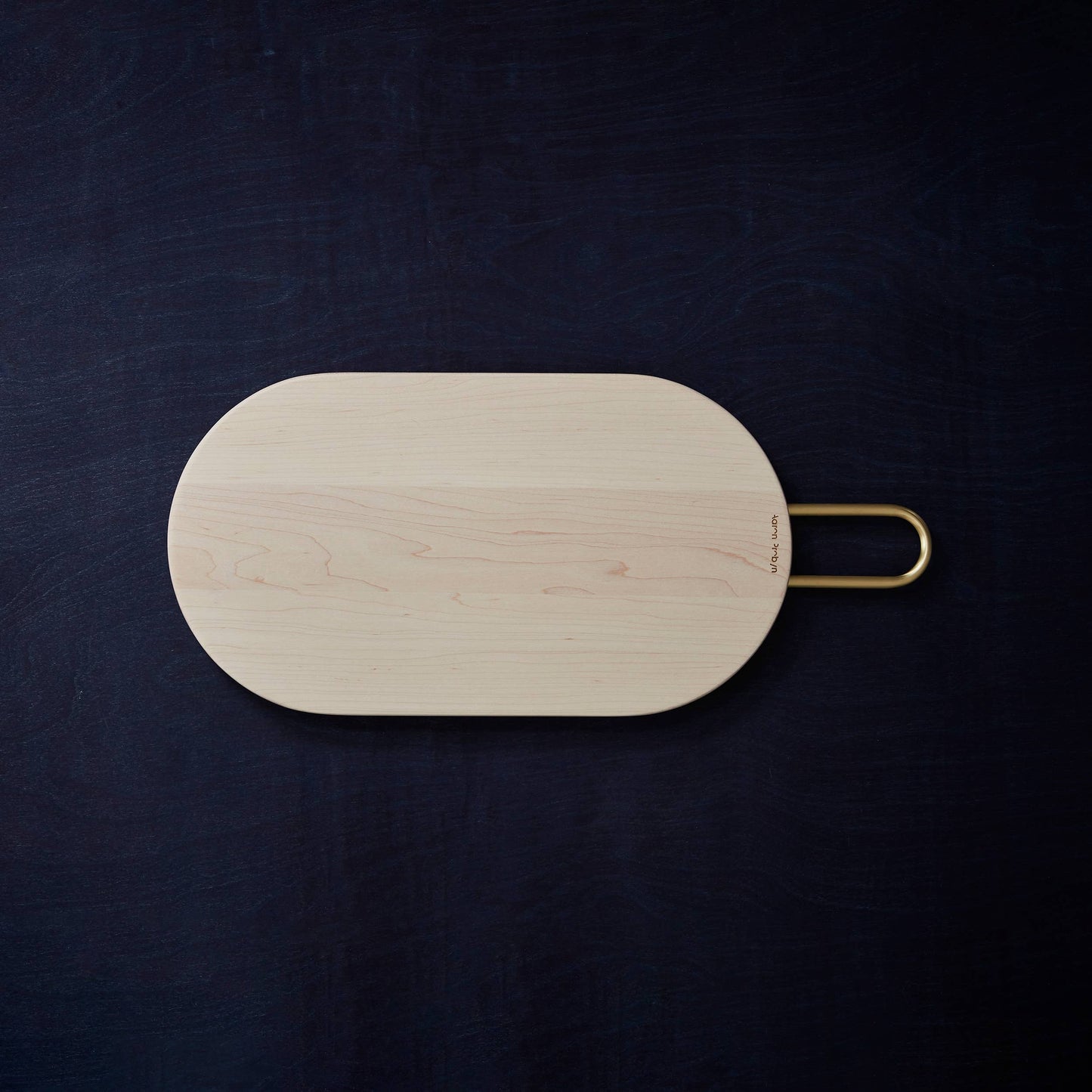 Oval Maple Wood Board-Gold Handle